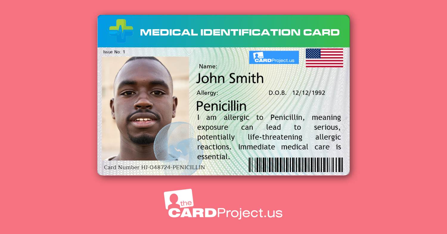 Penicillin Premium Medical Card (FRONT)